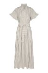 Neo Noir - Kjole - Nellie Wide Stripe Dress - Ivory (Levering midt april)