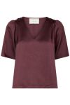 Neo Noir - Bluse - Largo Heavy Sateen Blouse - Burgundy