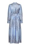 Neo Noir - Kjole - Nova Paisley Border Dress - Light Blue