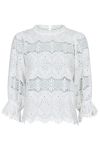 Neo Noir - Bluse - Adela Big Embroidery Blouse - White