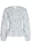 Neo Noir - Bluse - Alberta Clean Flower Blouse - White