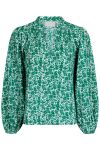 Neo Noir - Bluse - Anett Ikat Flower Blouse - Green