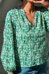 Neo Noir - Bluse - Anett Ikat Flower Blouse - Green