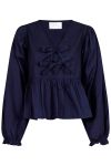 Neo Noir - Bluse - Bessie C Poplin Blouse - Dark Navy