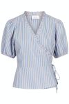 Neo Noir - Bluse - Isabella Stripe Top - Light Blue