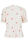 Neo Noir - Bluse - Savy Hearts Top - Creme