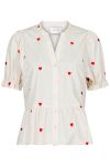 Neo Noir - Bluse - Savy Hearts Top - Creme