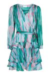 Neo Noir - Kjole - Dennie Blurred Stripe Dress - Green