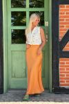 Neo Noir - Nederdel - Vicky Heavy Sateen Skirt - Orange