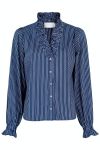 Neo Noir - Skjorte - Brielle Multi Stripe Shirt - Dark Navy