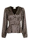 Neo Noir - Bluse - Meryl Dot Blouse - Brown