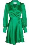 Neo Noir - Kjole - Dawn Satin Dress - Green