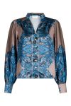 Neo Noir - Skjorte - Massima Paisley Border Blouse - Blue