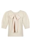 Neo Noir - Strik - Martha Bow Knit Tee - Ivory