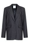 Neo Noir - Blazer - Gaby Fall Pinstripe Blazer - Antracit Melange
