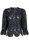 Neo Noir - Bluse - Adela Embroidery Blouse - Black