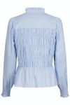 Neo Noir - Bluse - Alaska Smock Blouse - Light Blue