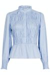 Neo Noir - Bluse - Alaska Smock Blouse - Light Blue