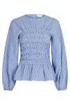 Neo Noir - Bluse - Alberta Slim Stripe Blouse - Blue