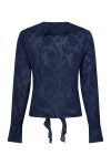 Neo Noir - Bluse - Anika Burnout Blouse - Navy