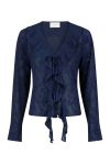 Neo Noir - Bluse - Anika Burnout Blouse - Navy