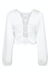 Neo Noir - Bluse - Aura Heavy Sateen Blouse - White