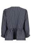 Neo Noir - Bluse - Bella Double Stripe Blouse - Dark Grey