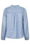 Neo Noir - Bluse - Bisa Big Tile Blouse - Light Blue