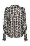 Neo Noir - Bluse - Camisa Graphic Print Blouse - Black