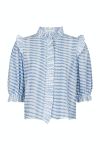 Neo Noir - Bluse - Chacha Graphic Blouse - Light Blue