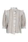 Neo Noir - Bluse - Chacha Graphic Blouse - Sand