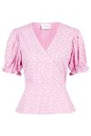 Neo Noir - Bluse - Fana Check Flower Blouse - Pink