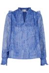 Neo Noir - Bluse - Filja Swirl Mix Blouse - Blue