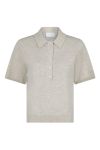 Neo Noir - T-shirt - Gracie Knit Polo Tee - Sand Melange
