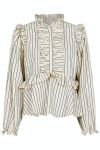 Neo Noir - Bluse - Hawaii Stripe Blouse - Creme