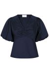 Neo Noir - Bluse - Irina Poplin Blouse - Navy