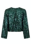 Neo Noir - Bluse - Iris Fall Sequins Blouse - Dark green