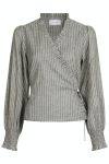 Neo Noir - Bluse - Jerri Soft Stripe Blouse - Smoke Green