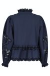 Neo Noir - Bluse - Kimmo Embroidery Blouse - Navy