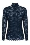 Neo Noir - Bluse - Liza Laceflower Blouse - Navy