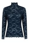 Neo Noir - Bluse - Liza Laceflower Blouse - Navy