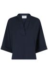 Neo Noir - Bluse - Luma Crepe Blouse - Navy