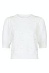 Neo Noir - Bluse - Maia Soft Pearl Knit Tee - Off White