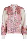 Neo Noir - Skjorte - Massima Paisley Border Blouse - Light Pink