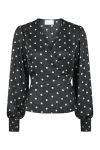 Neo Noir - Bluse - Merry Retro Dot Blouse - Black