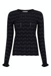 Neo Noir - Bluse - Nelle Glitter Knit Blouse - Black