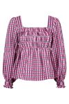 Neo Noir - Bluse - Pitt Fall Check Blouse - Pink