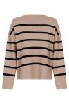 Neo Noir - Bluse - Shana Stripe Knit Blouse - Khaki