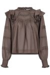 Neo Noir - Bluse - Simkie S Voile Blouse - Light Brown