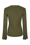 Neo Noir - Bluse - Clara Stitch Knit Blouse - Olive
